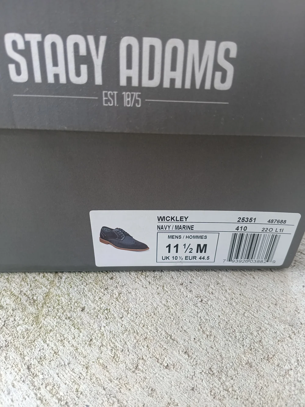 Stacy Adams Wickley Men's Navy Dress Shoes